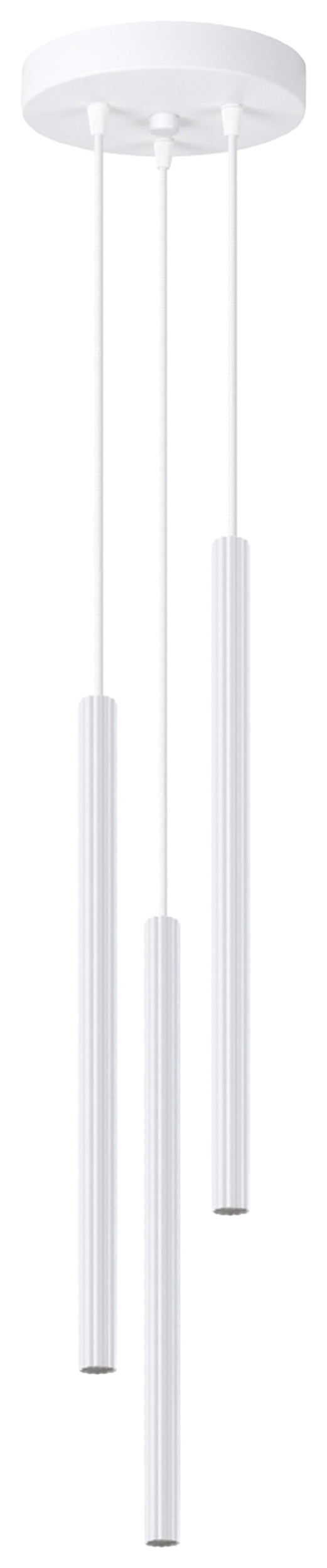 Lampa wisząca Arche x3 biała na okrągłej podsufitce