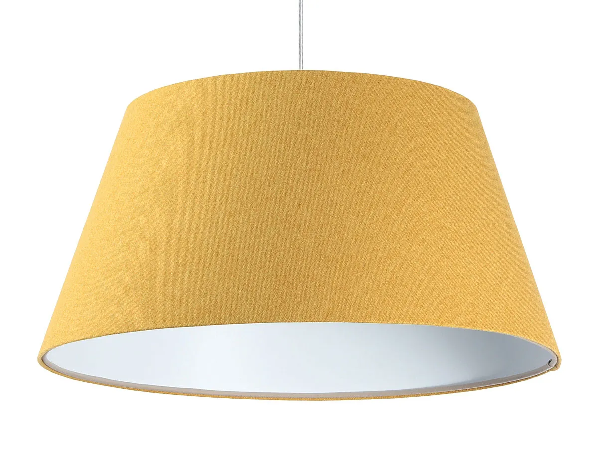 Żółta lampa wisząca duży dzwon do salonu S410-Roseto | Edinos.pl