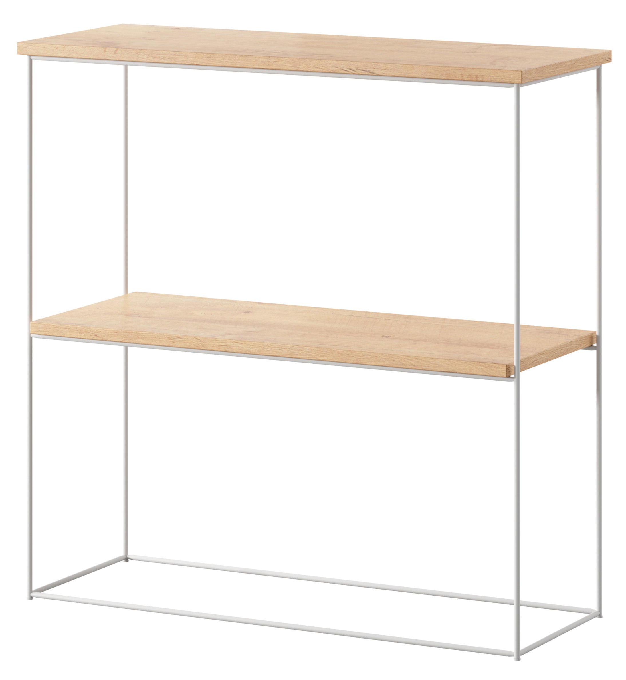 Konsola Toni z półką 80 cm Dąb lancelot z białymi nogami