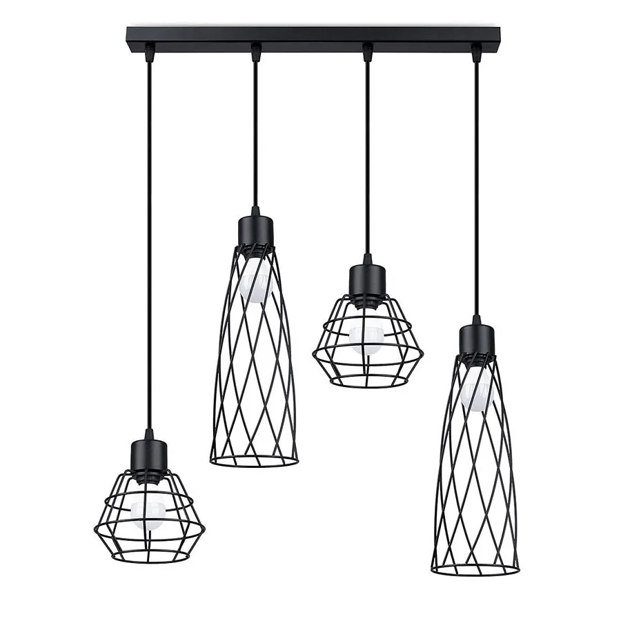 Druciana poczwórna lampa wisząca A422-Bogoti | Edinos.pl