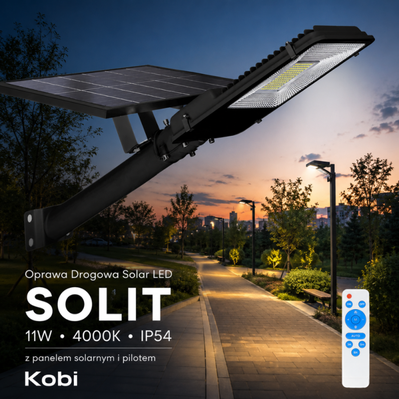 Oprawa Drogowa Solar Led Solit 11W 4000K Ip54 Kobi