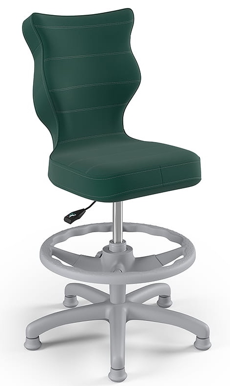 Obrotowe krzesło dziecięce z podnóżkiem Petit Grey rozmiar 3 (119-142 cm)