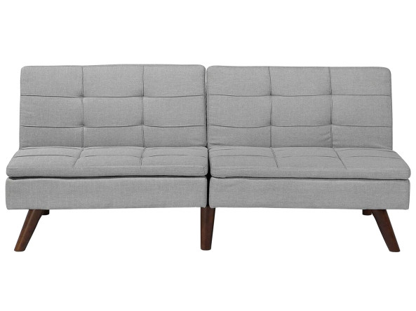 Sofa kanapa rozkładana pikowana jasnoszara