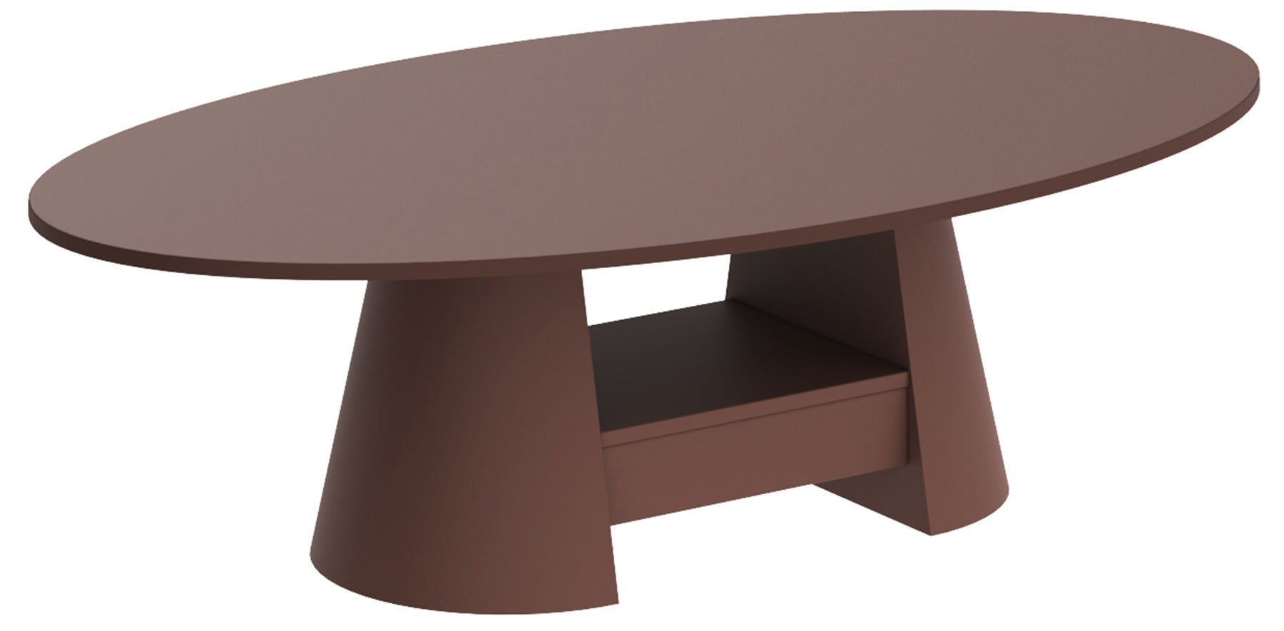 Stolik kawowy Flawelly 160x90 cm bordowy mat