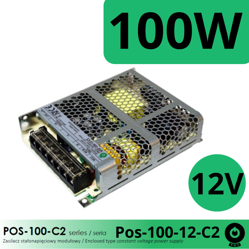Zasilacz stałonapięciowy POS-100-12-C2 – niezawodne źródło energii 12V 100W
