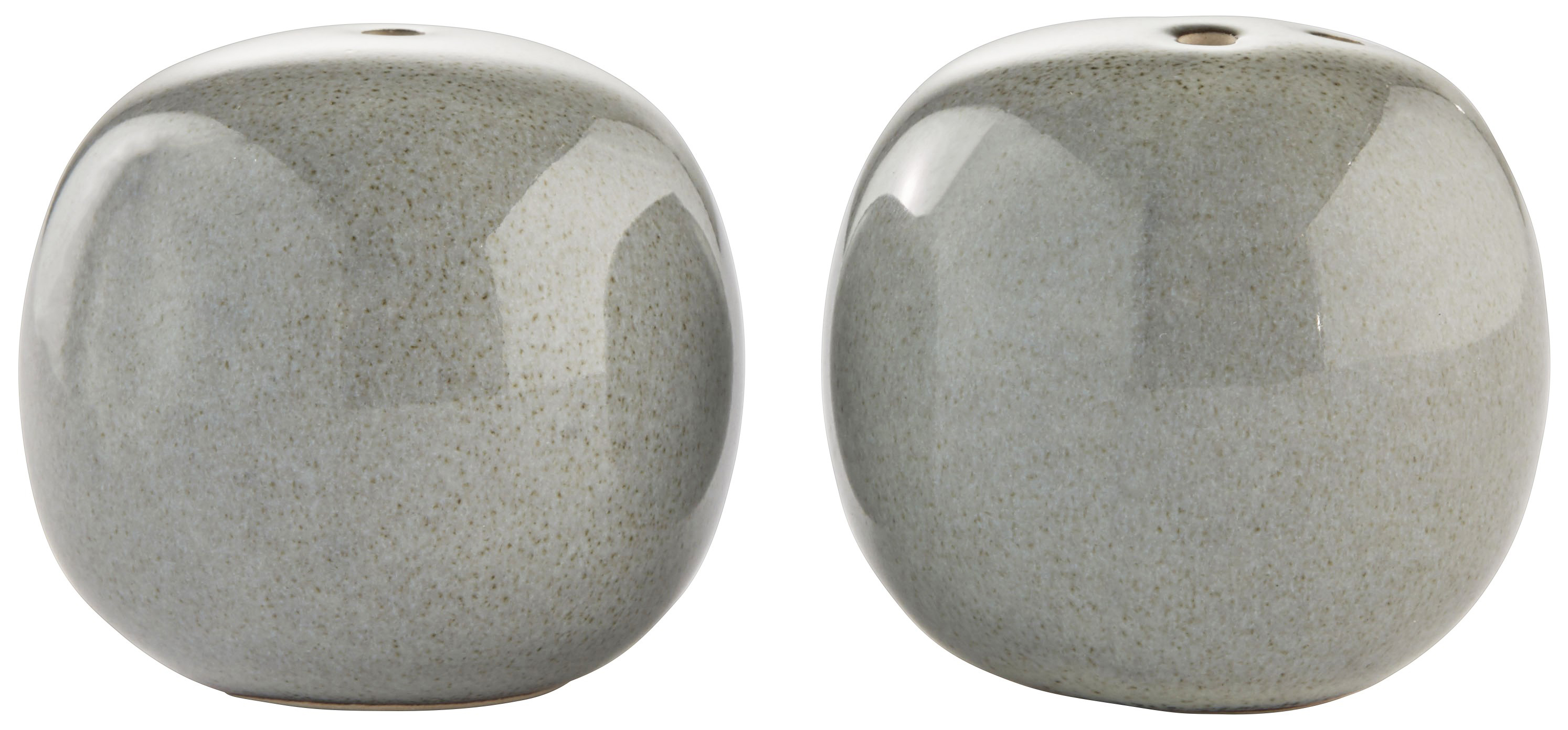 Zestaw solniczka i pieprzniczka ceramiczna szara Outlet