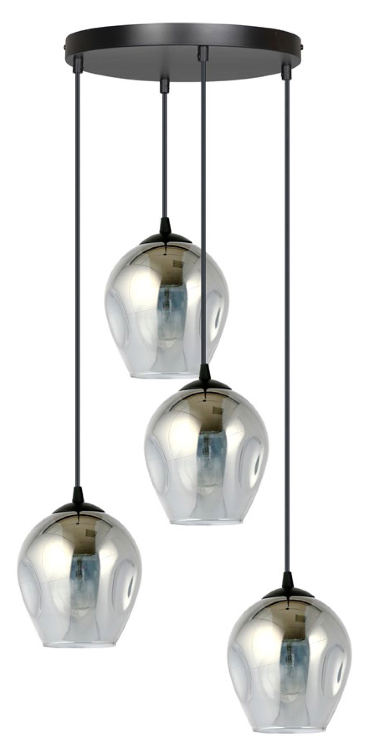 Lampa sufitowa Istar x4 czarno-szara