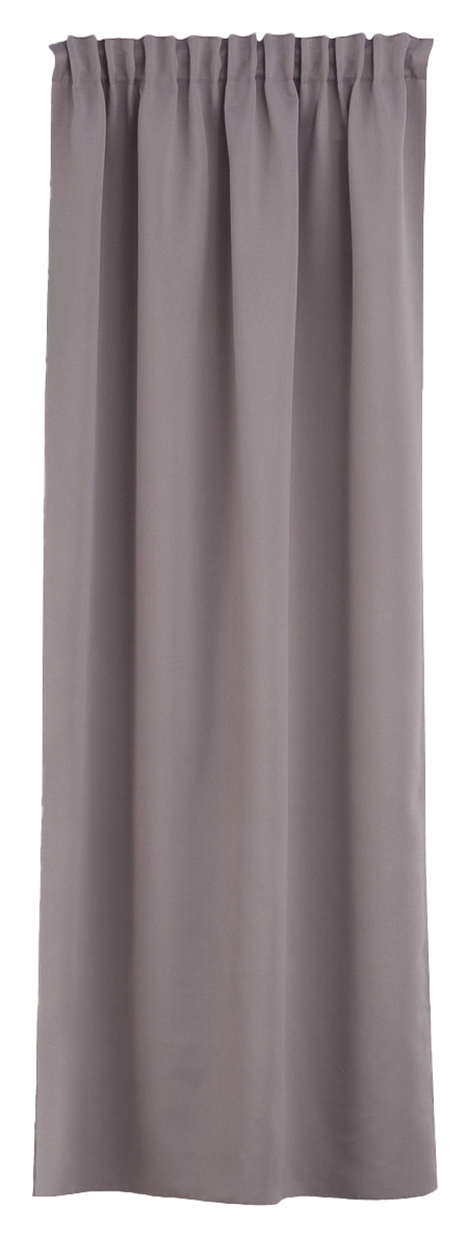 Zasłona zaciemniająca na taśmie marszczącej Ereless 140x280 cm szara