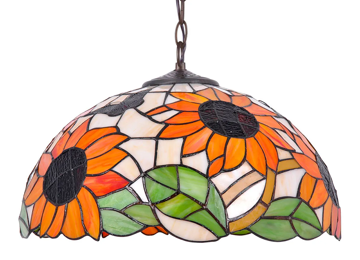 Lampa wisząca w stylu Tifaniego w słoneczniki A659-Gonzo sklep Edinos