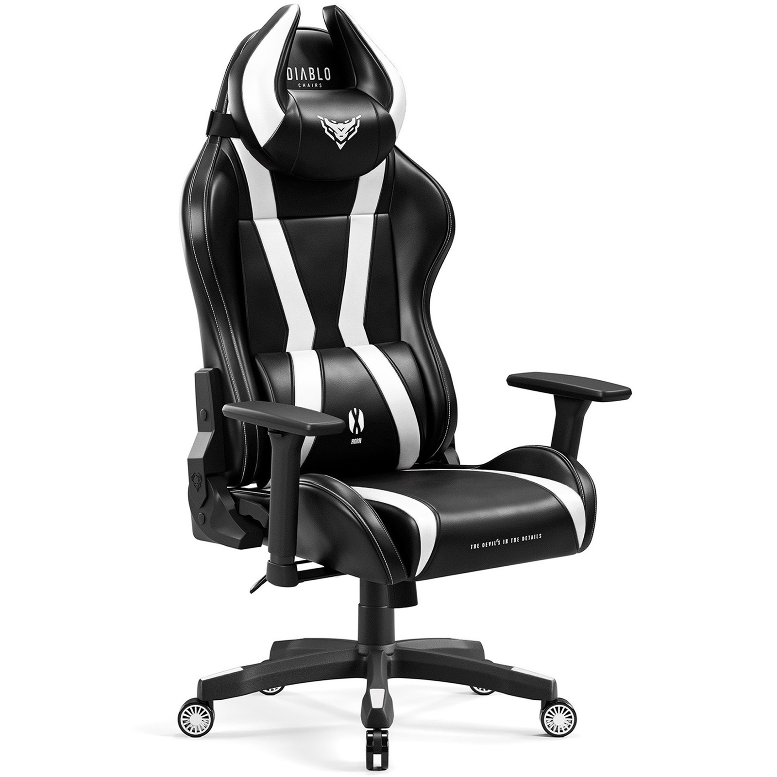 Fotel dla graczy Diablo X-Horn 2.0 Normal Size czarno-biały