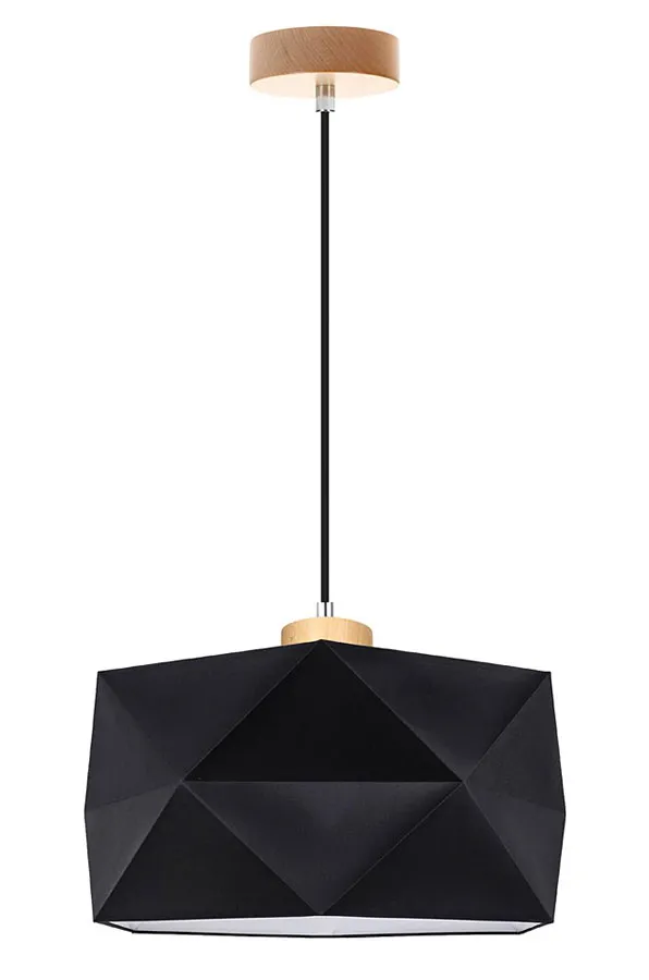 Czarna lampa z trójwymiarowym kloszem A88-Osal | Edinos.pl