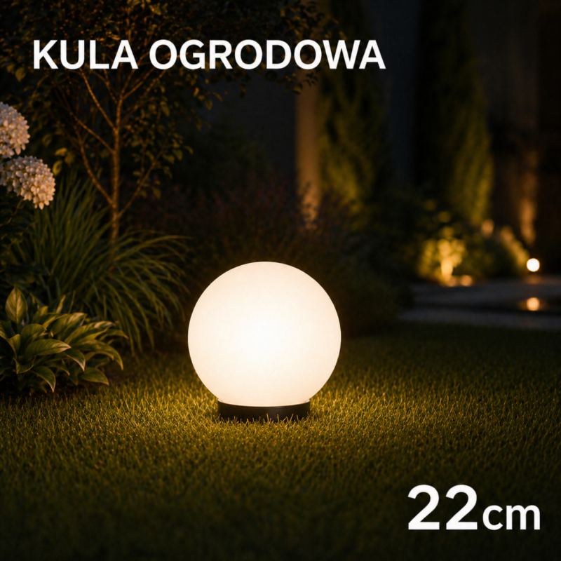 Lampa ogrodowa Kula 22cm Alekule G 200 Z Su-Ma - 22 Cm