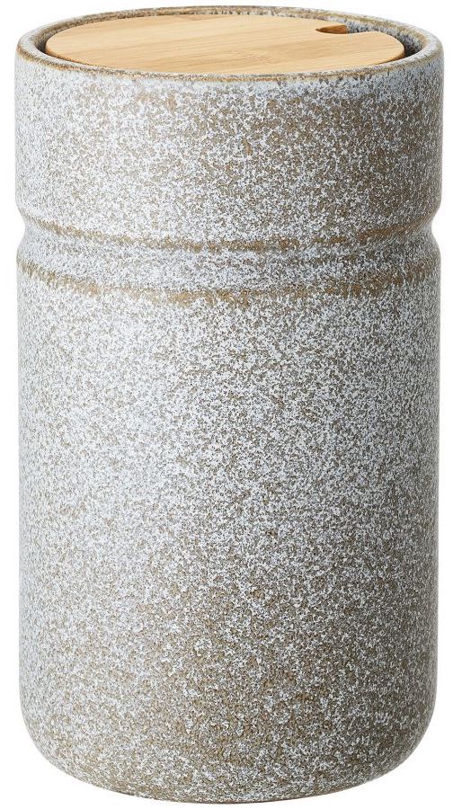 Pojemnik z pokrywką ceramiczny szary Ø11x20 cm