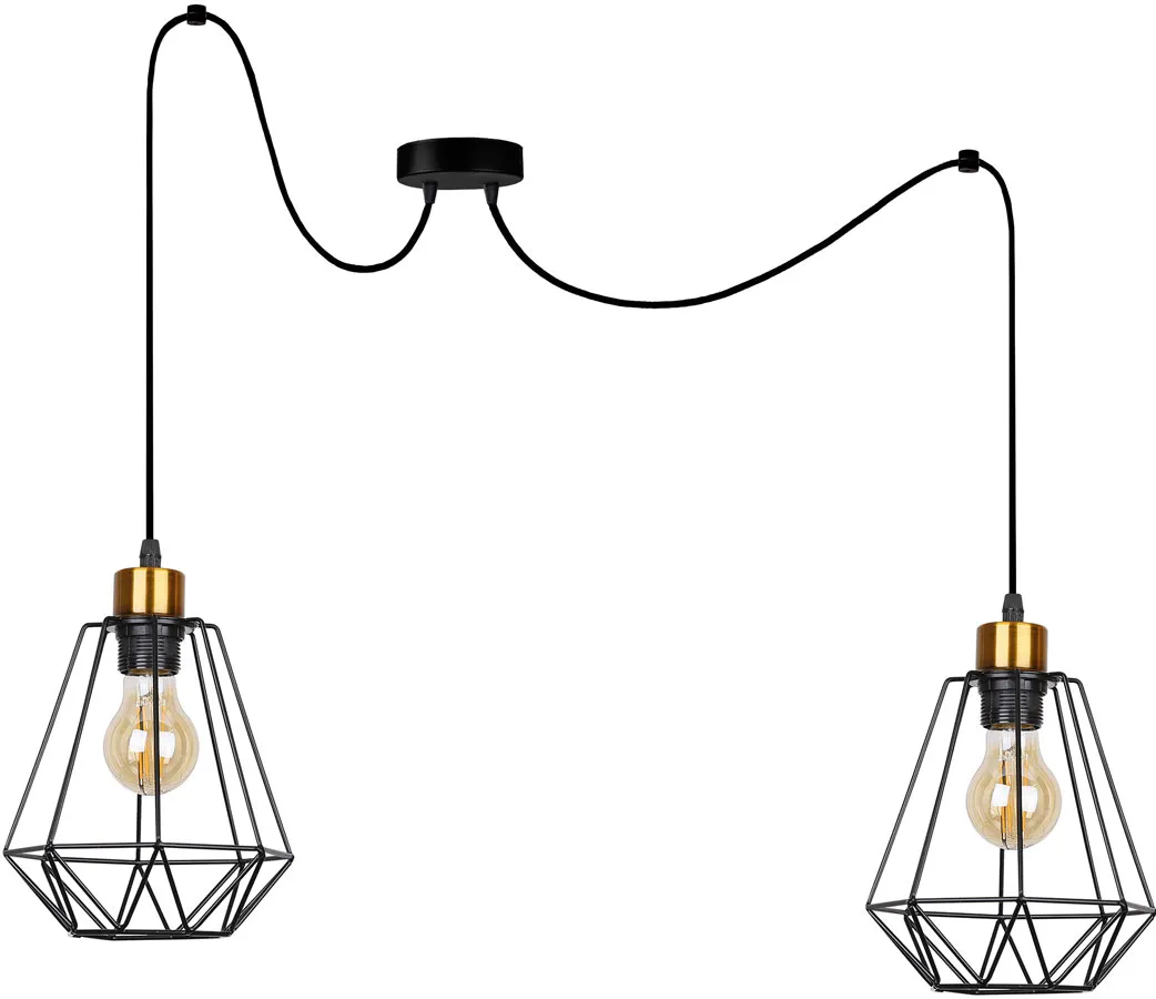 Dwuramienna lampa pająk do loftu K110-Telesto | Edinos.pl