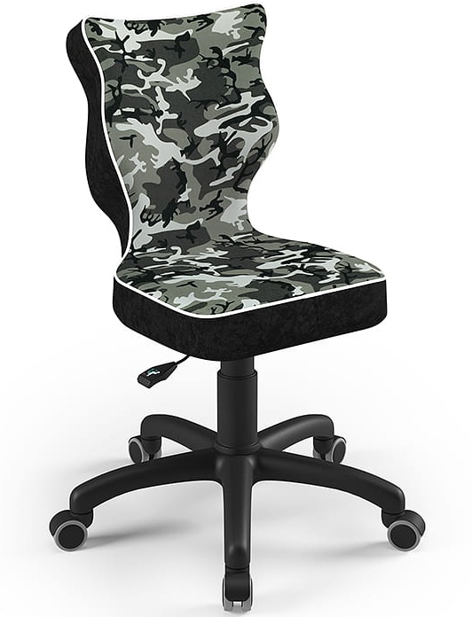 Obrotowe krzesło dziecięce z wzorami Petit Black rozmiar 4 (133-159 cm)