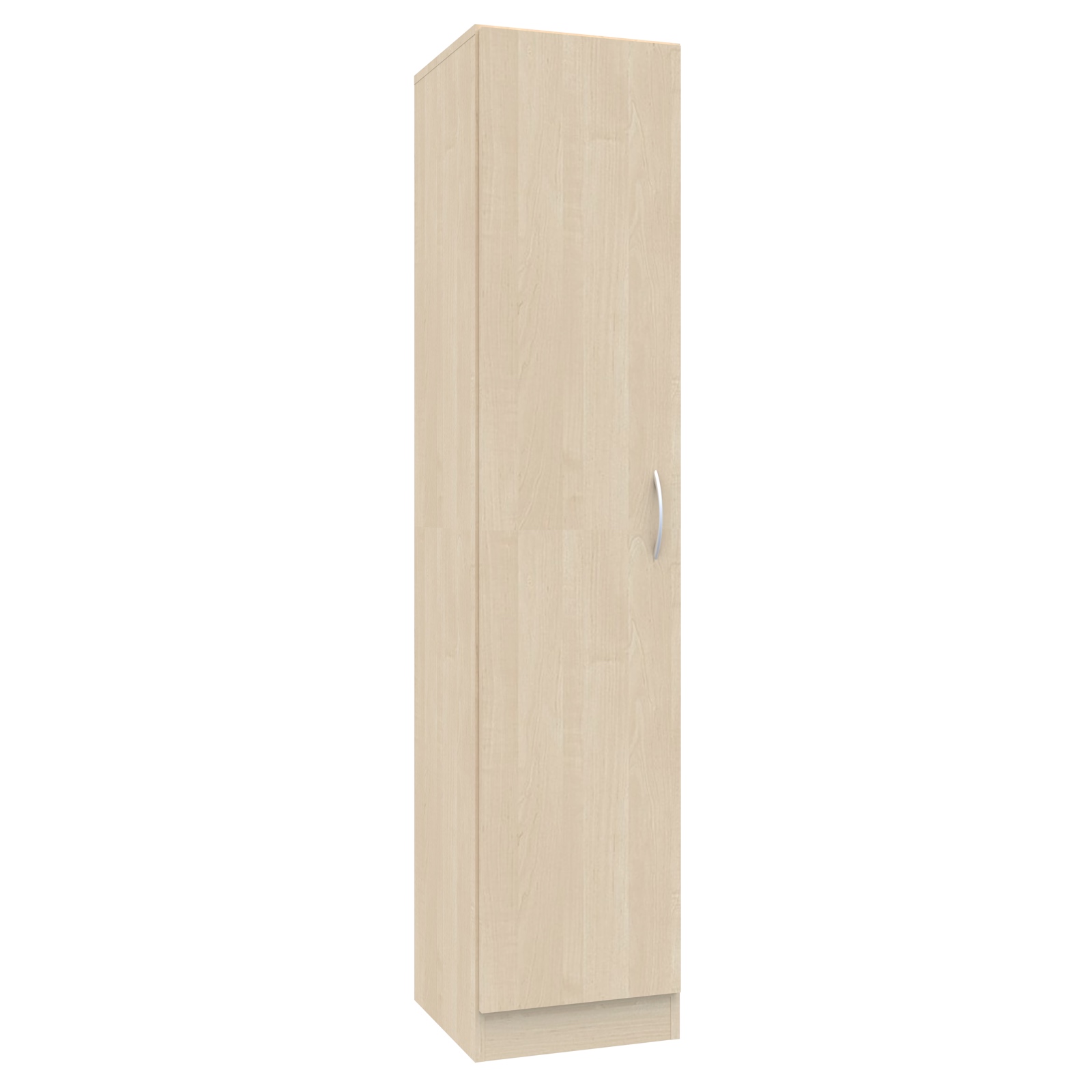 Jednodrzwiowa szafa biurowa na klucz Simple z półkami, 40x40x185 cm, index 40-5P-1F5