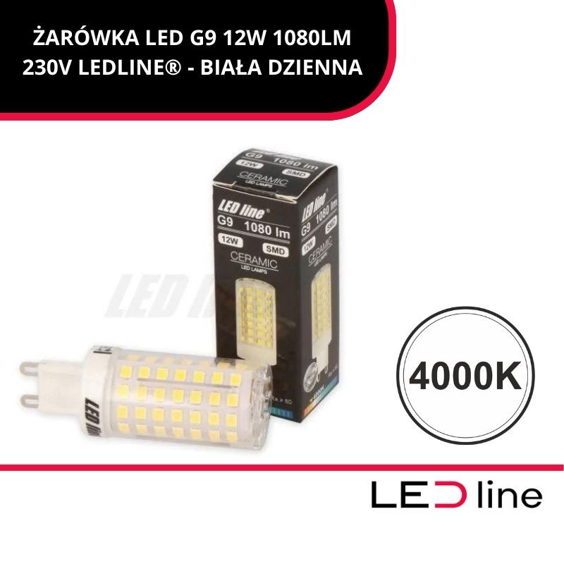 Mocna żarówka LED G9 12W 4000K 1160Lm 220-240V