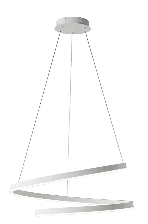 Biała lampa nad stół w kształcie sprężyny A496-Oxeo | Edinos.pl