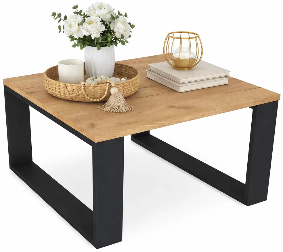 Stolik kawowy kwadratowy minimalistyczny artisan Fareo 5X | Edinos.pl