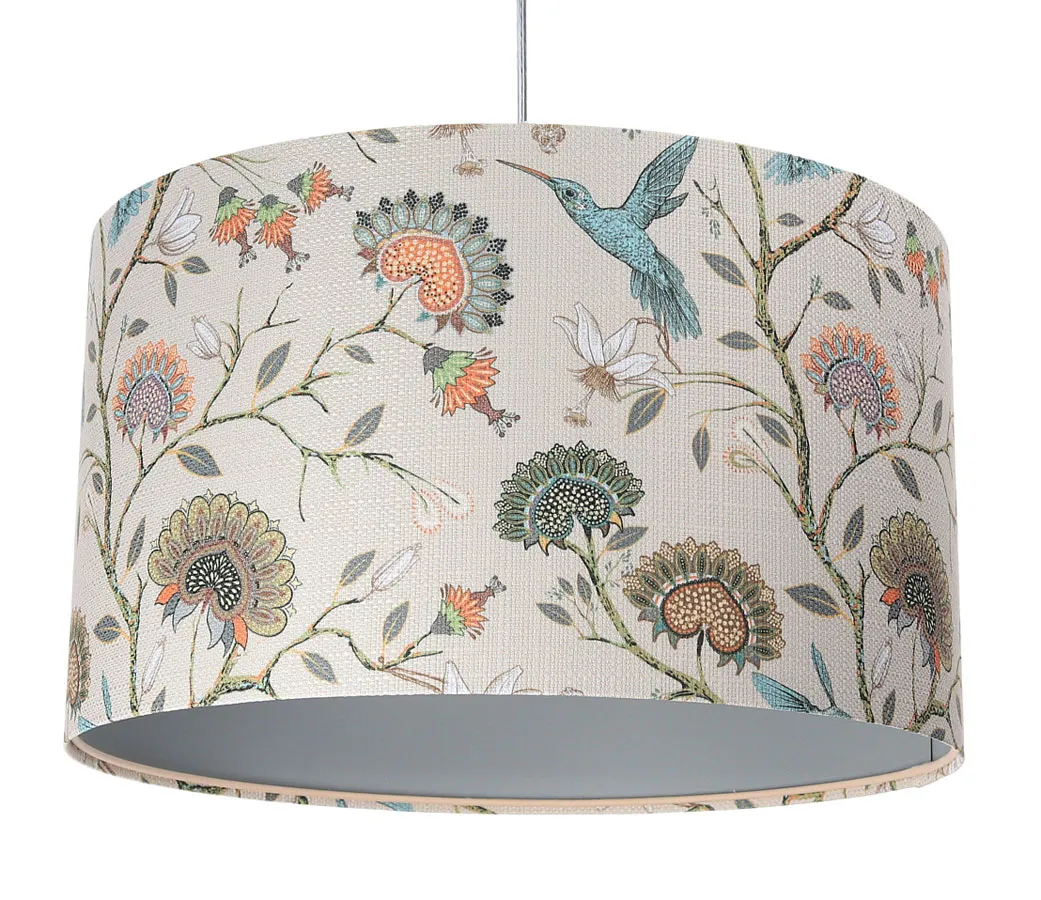 Duża lampa wisząca z kloszem w kwiaty S385-Pios | Edinos.pl