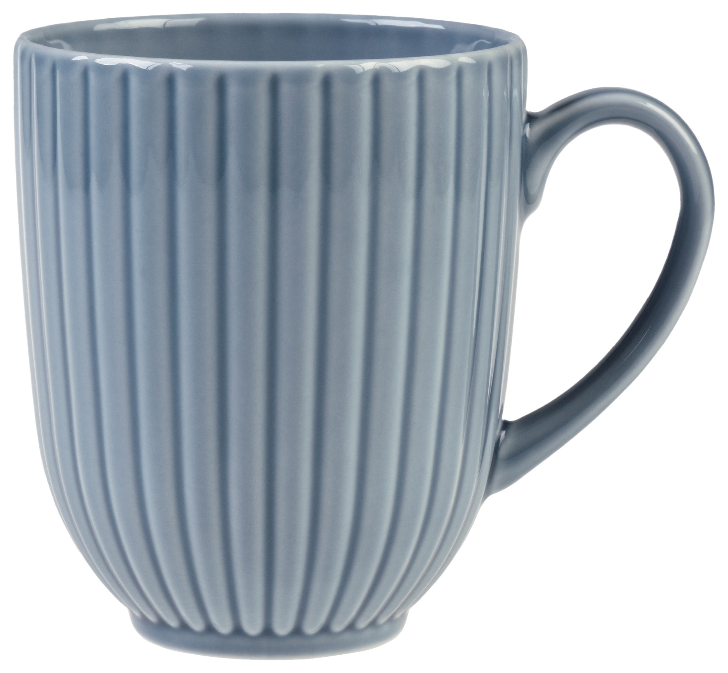 Zestaw 6 kubków porcelanowych Daisy 350 ml szaroniebieski