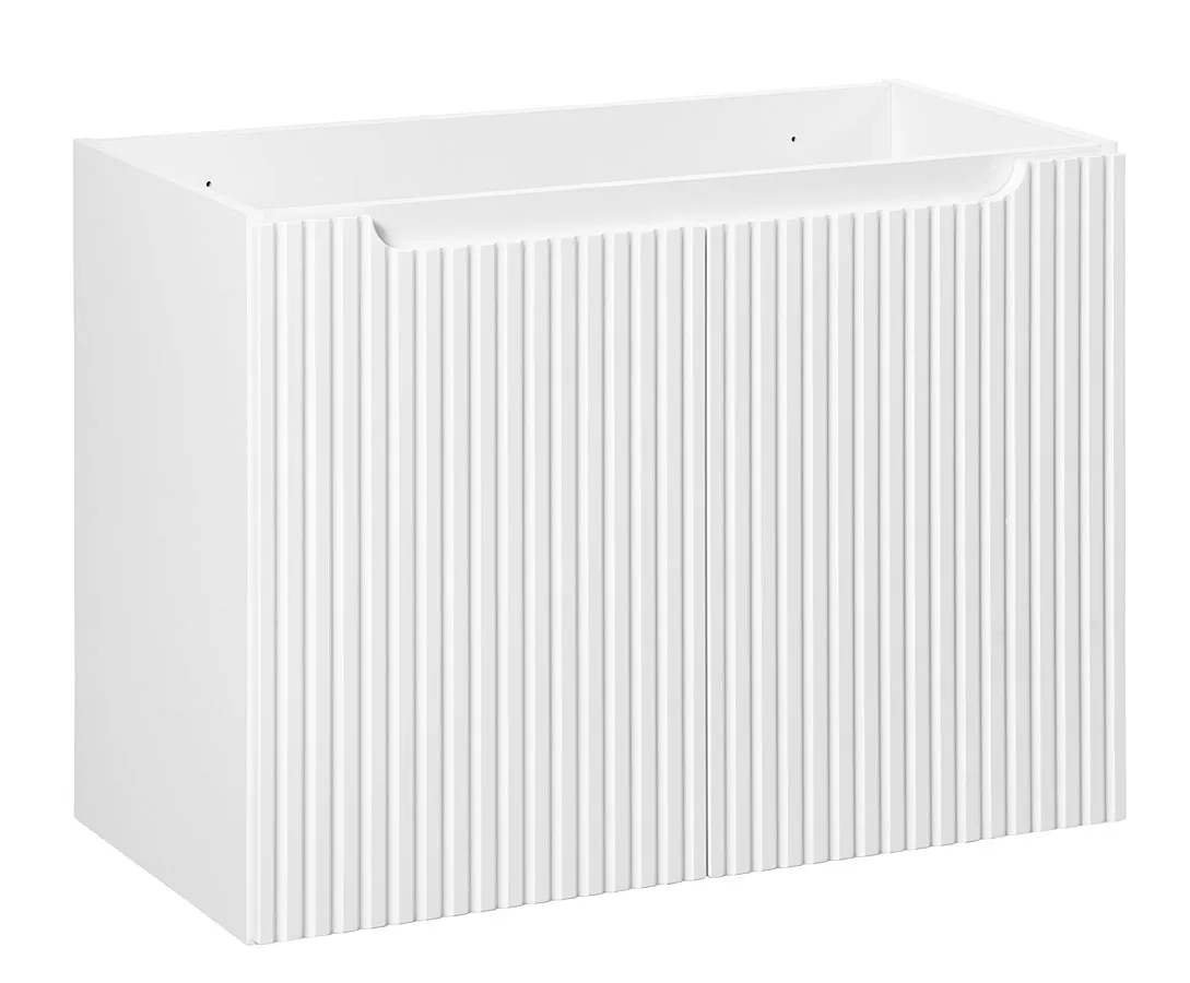 Biała szafka pod umywalkę do łazienki Dafo 10X 80 cm | Edinos.pl