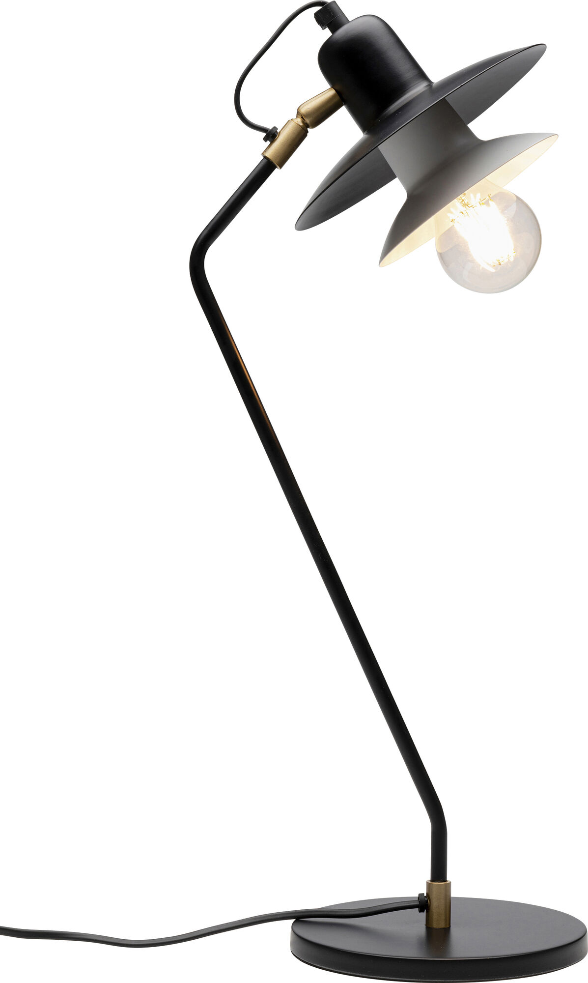 Lampa stołowa biurkowa czarna stalowa 54 cm
