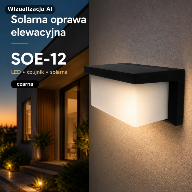 Solarna Oprawa Elewacyjna Led Z Czujnikiem Soe-12
