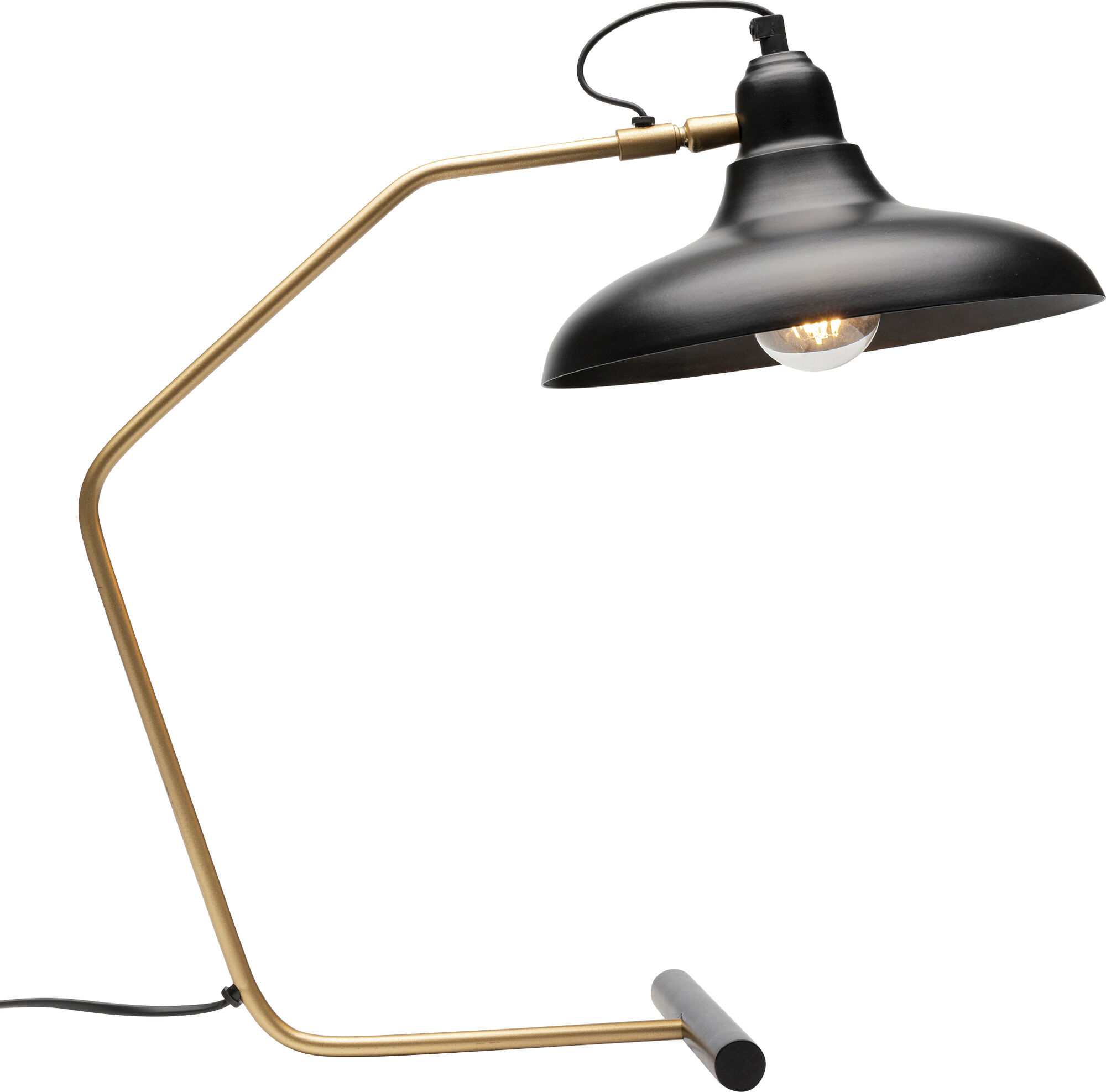 Lampa stołowa czarno-złota stalowa 49 cm