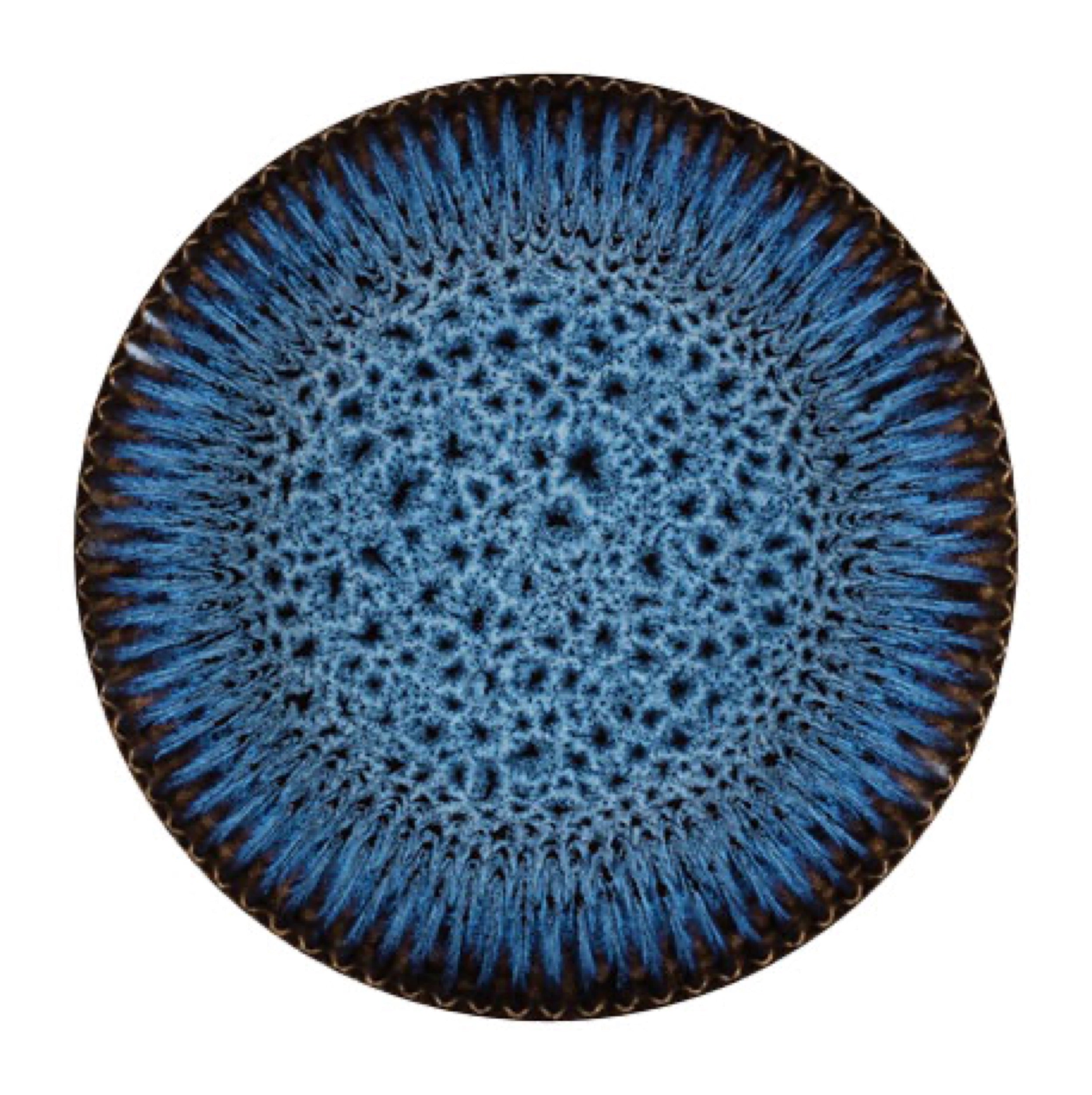 Talerz płytki Cosmos 21 cm ceramiczny niebieski