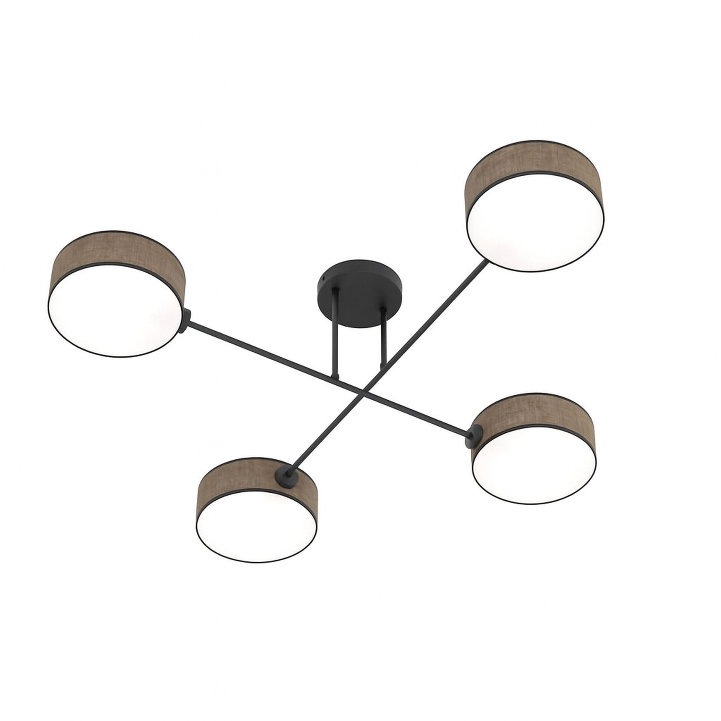 Lampa wisząca Maga x4 czarno-brązowa