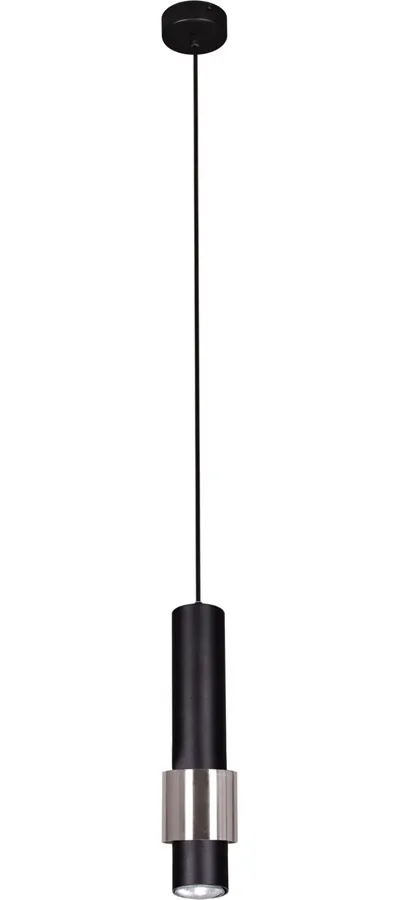 Czarno-chromowana lampa wisząca tuba S073-Sonara | Edinos.pl