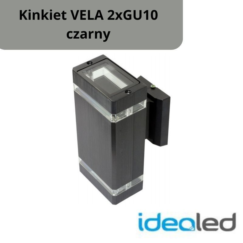 Kinkiet Vela 2Xgu10 Czarny