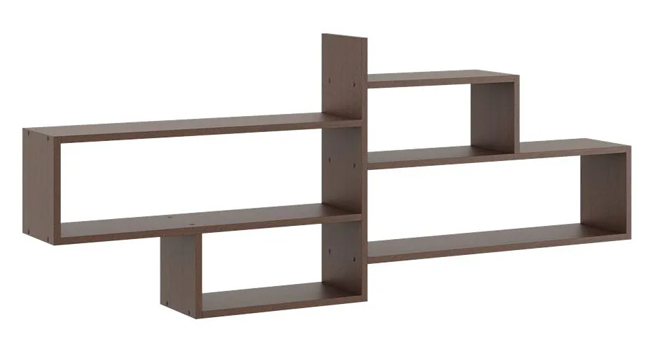 Minimalistyczna półka wisząca w kolorze wenge Okri | Edinos.pl