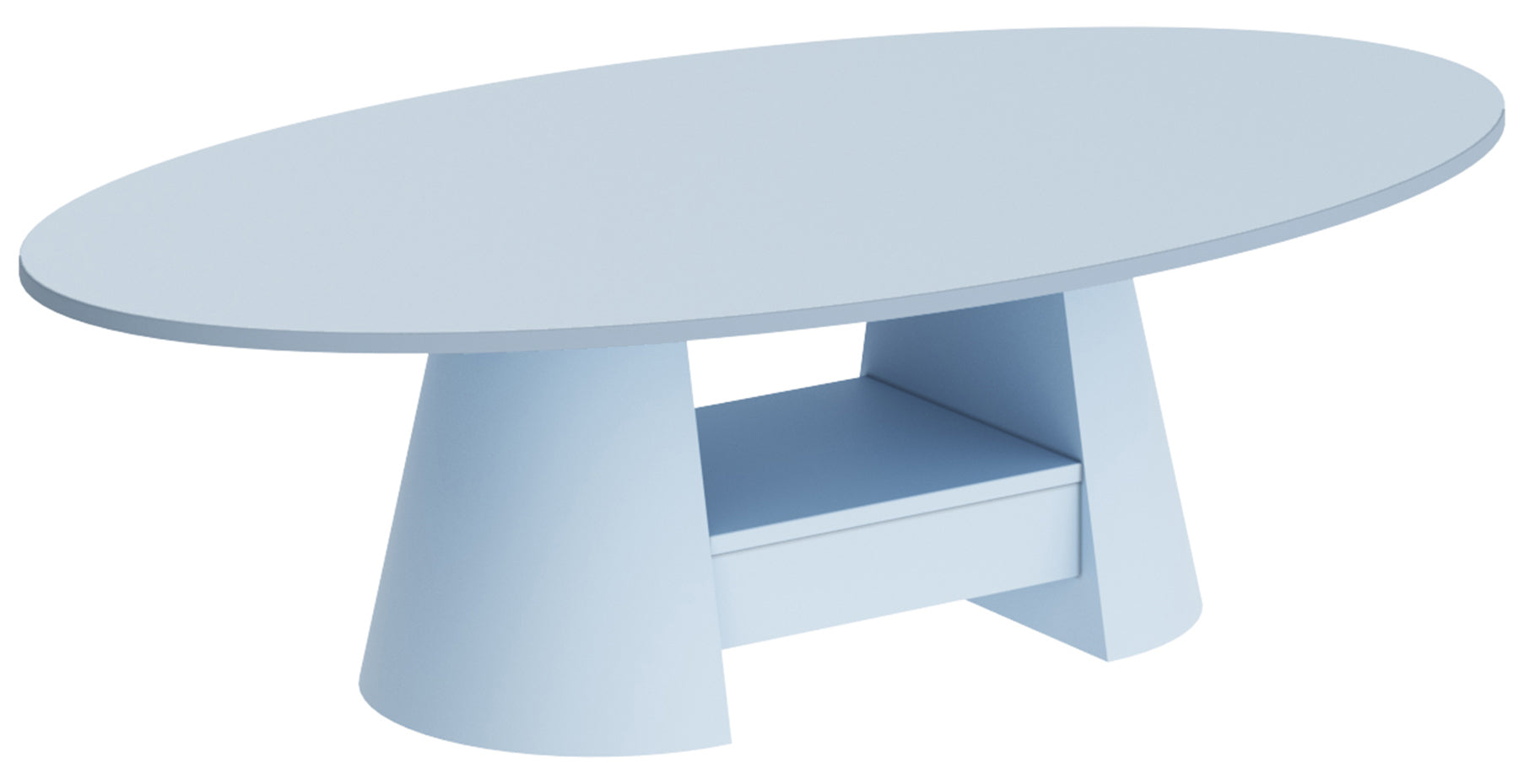 Stolik kawowy Flawelly 160x90 cm niebieski mat