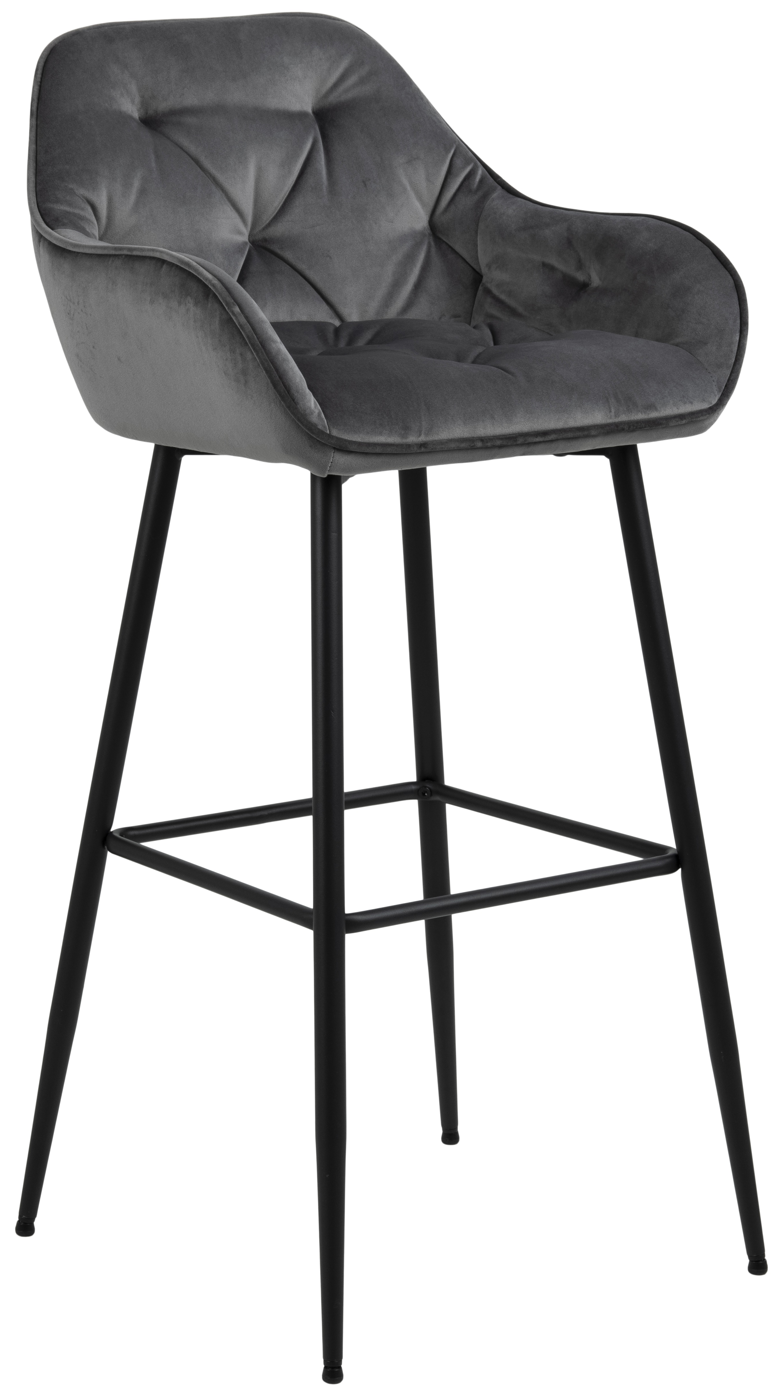 Hoker szary nogi metalowe czarne 79 cm