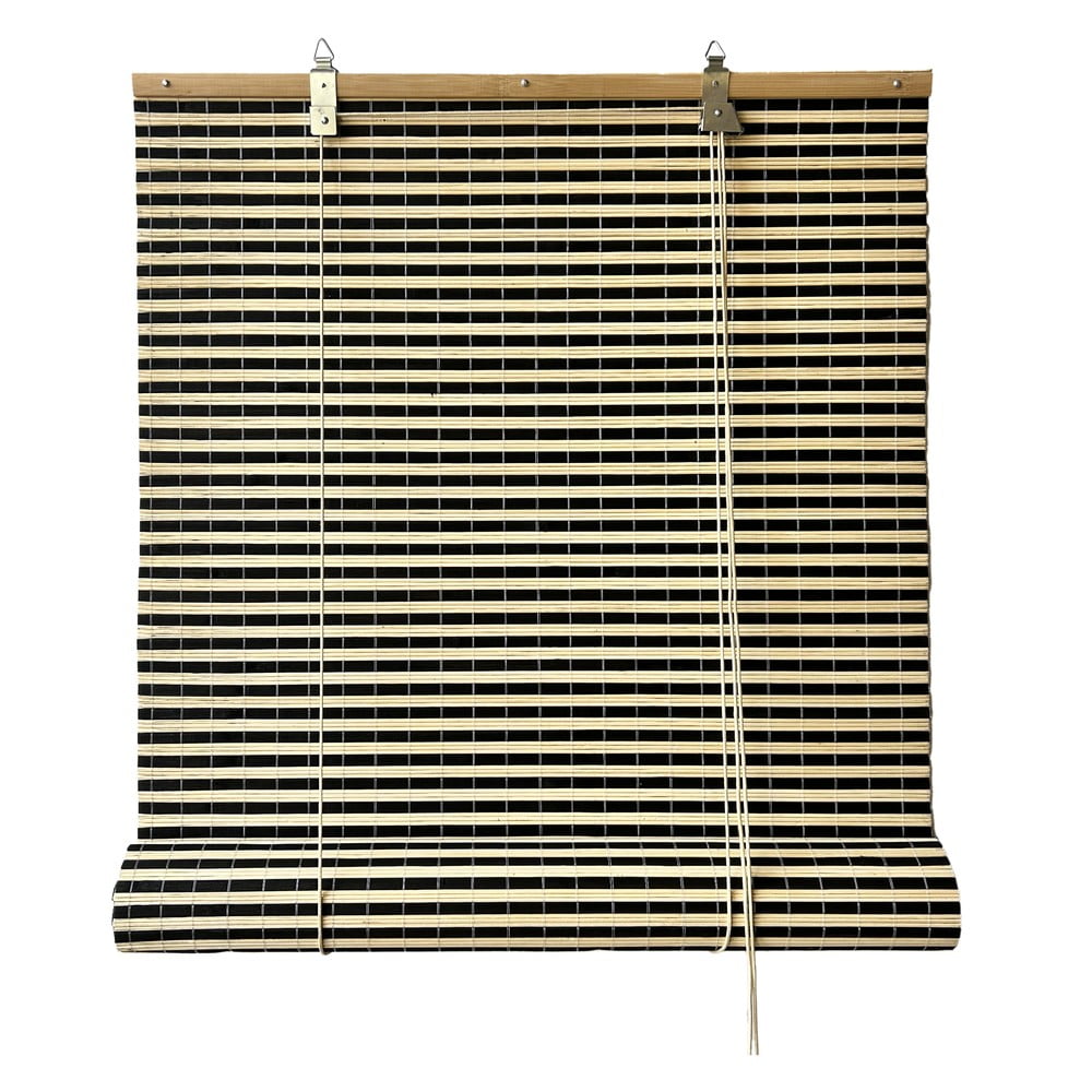 Czarno-naturalna bambusowa roleta 200x160 cm Vela – Gardinia
