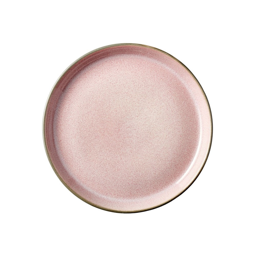 Różowy/szary kamionkowy talerz deserowy ø 17 cm Gastro Grey/Light Pink – Bitz
