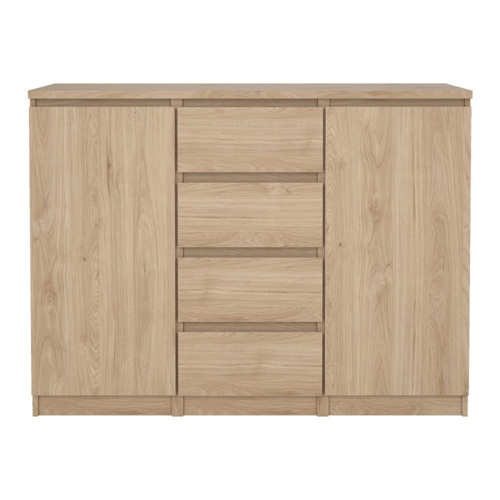 Komoda w dekorze dębu w naturalnym kolorze 121x91x50 cm Naia – Tvilum
