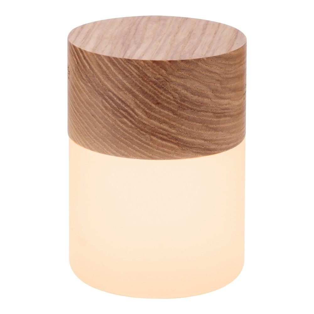Naturalna lampa stołowa ze ściemniaczem i szklanym kloszem (wys. 10,5 cm) Lemelia – Gingko