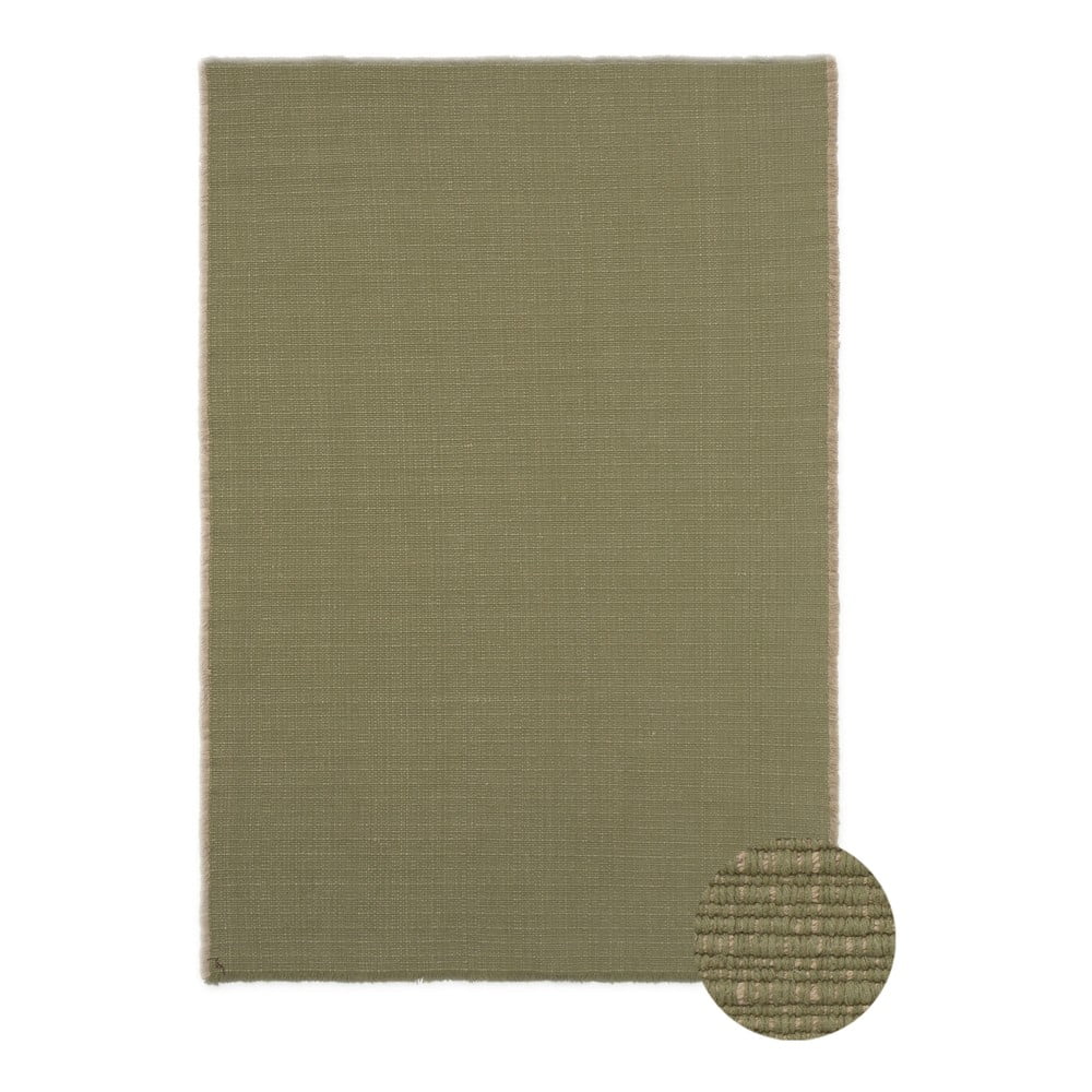 Bawełniany dywan tkany ręcznie w kolorze khaki 170x240 cm Handloom – Lorena Canals