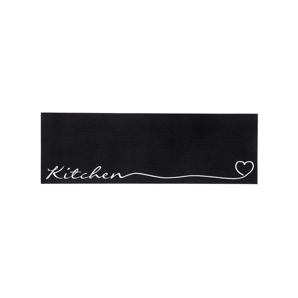Czarny chodnik Zala Living Kitchen, 50x150 cm