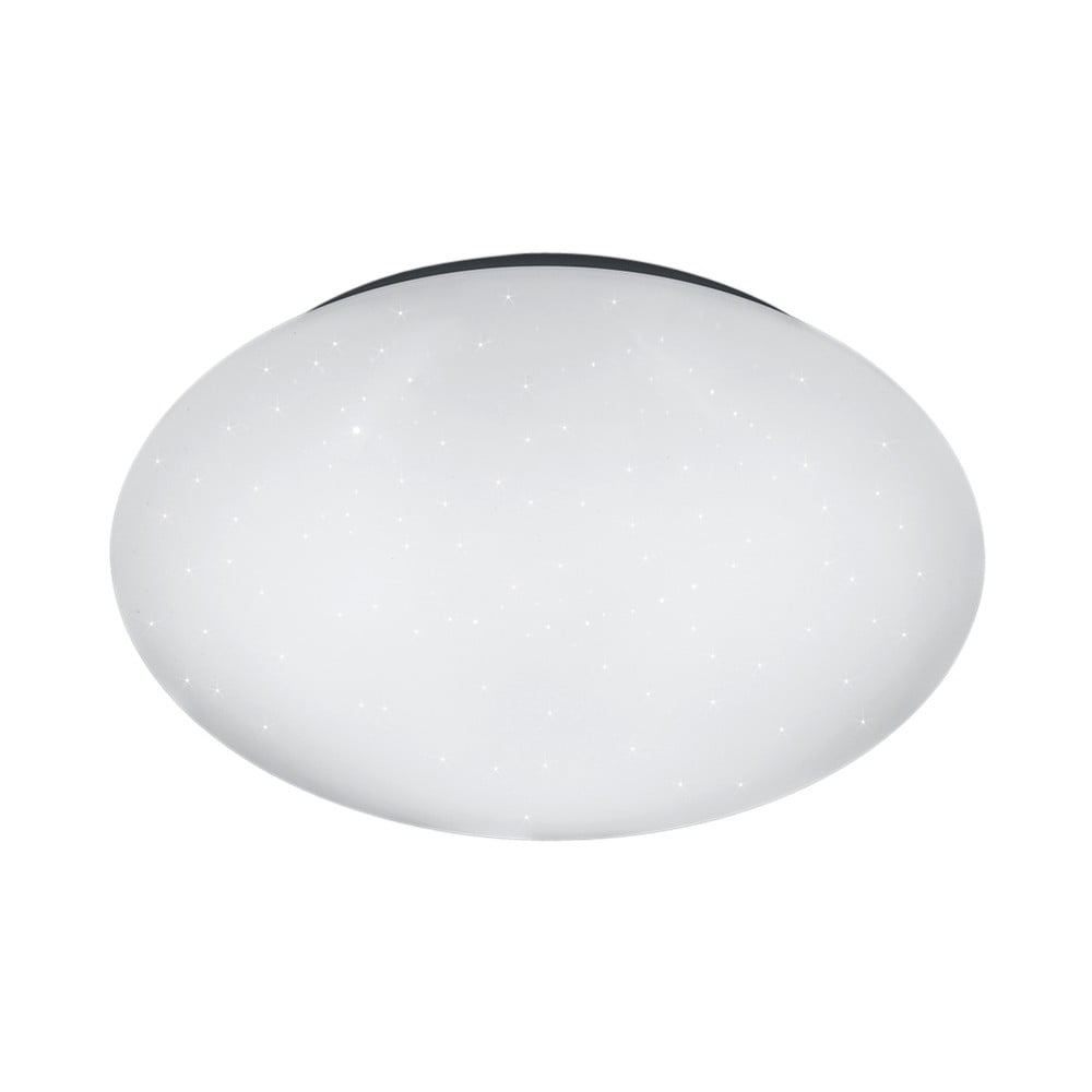 Biała okrągła lampa sufitowa LED Reality Putz, średnica 27 cm
