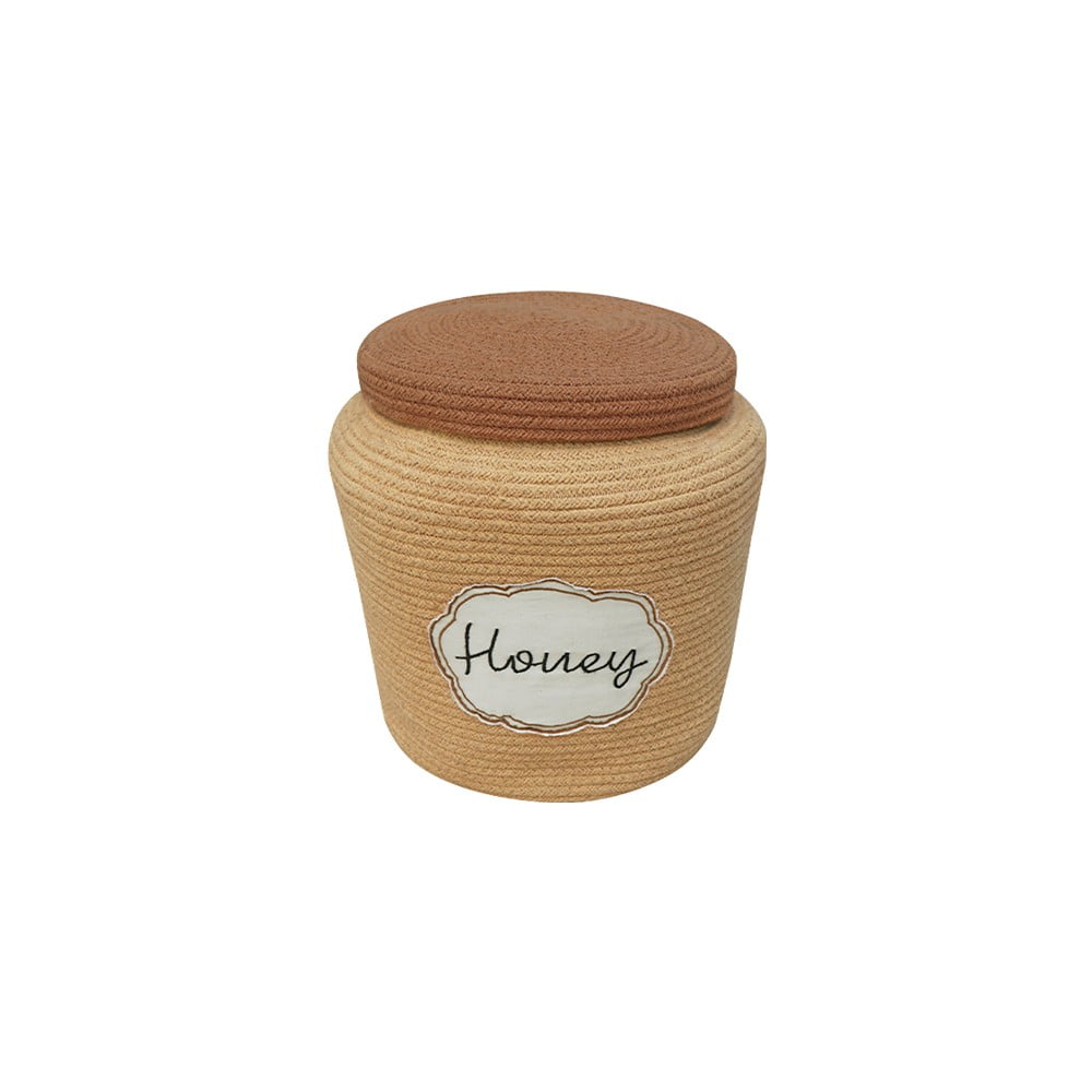 Jasnobrązowy tekstylny dziecięcy kosz na zabawki ø 28x27 cm Honey Pot – Lorena Canals