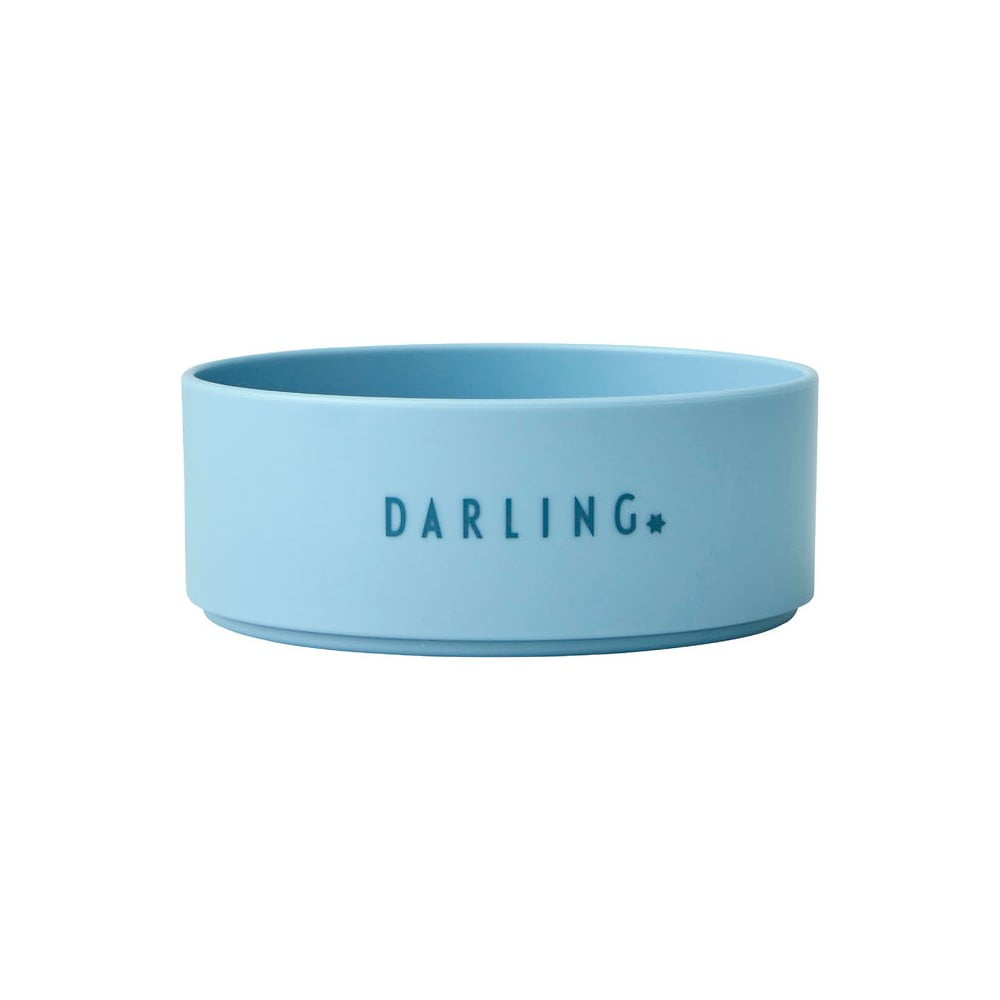 Jasnoniebieska miska dla dzieci Design Letters Mini Darling, ø 11 cm