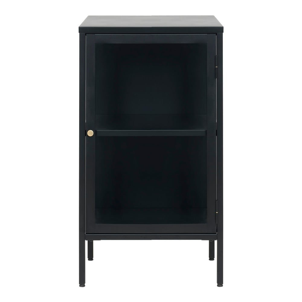 Czarna metalowa witryna 45x85 cm Carmel – Unique Furniture