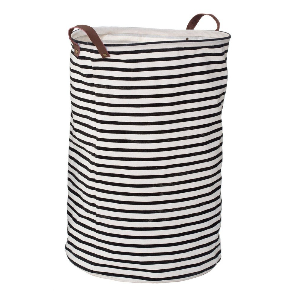Czarno-biały tekstylny kosz na pranie 54 l Stripe – Premier Housewares
