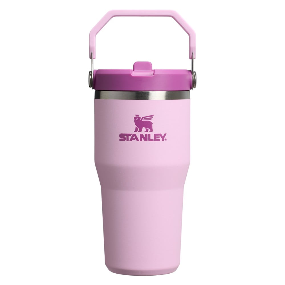 Różowy termos ze stali nierdzewnej 600 ml IceFlow™ Flip Straw 2.0 Cherry Blossom – Stanley