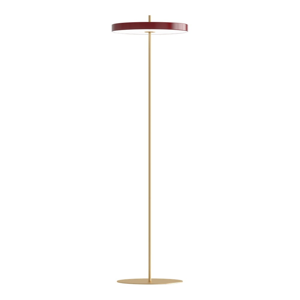 Czerwona lampa stojąca LED ze ściemniaczem i metalowym kloszem (wysokość 151 cm) Asteria Floor – UMAGE
