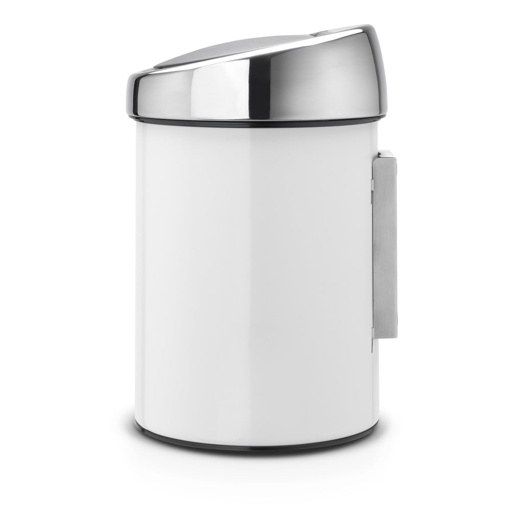Biały stalowy kosz na śmieci otwierany na dotyk 3 l Touch Bin – Brabantia